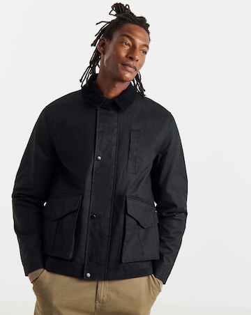 Black Wax Cord Collar Jacket