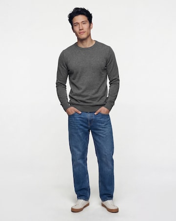 Dark Grey Marl Knitted Crew Neck Jumper