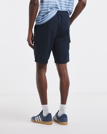 Linen Blend Elasticated Cargo Short