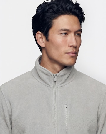 Microfleece Full Zip Jacket-Grey