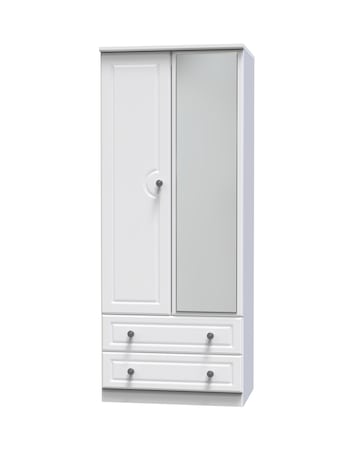 Peregrine Ready Assembled 2 Door 2 Drawer Mirrored Wardrobe - Kids