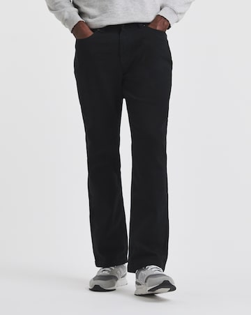 Union Black Loose Fit Stretch Gabardine Jeans