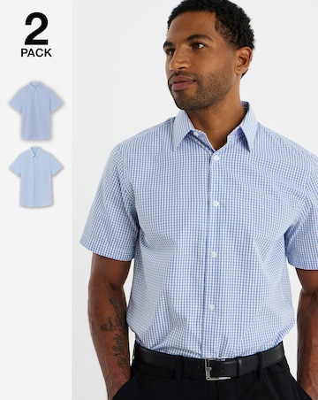 2 Pack Short Sleeve Formal Shirts