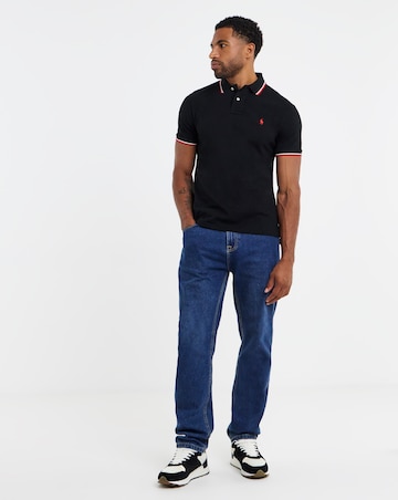 Polo Ralph Lauren Short Sleeve Tipped Polo - Black
