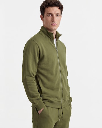 Full Zip Funnel Neck Sweatshirt Long