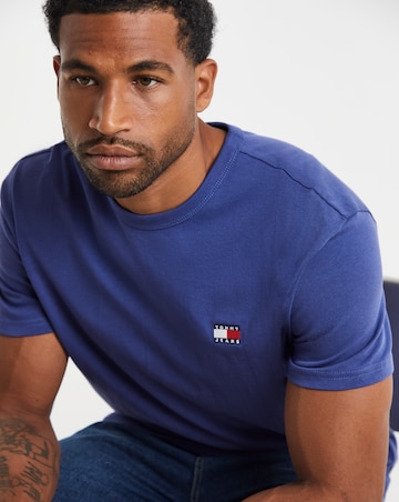 Tommy Jeans Short Sleeve Badge T-Shirt - Blue