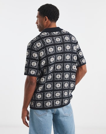 Only & Sons Bart Crochet Shirt - Navy