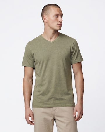 5 Pack V Neck T-Shirts Long - Marl