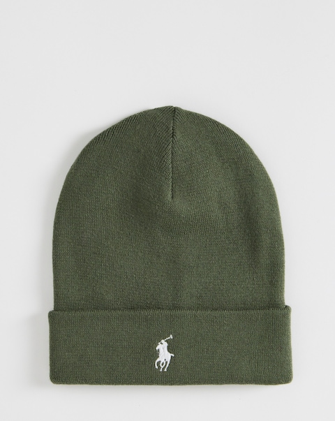 Polo Ralph Lauren Cotton Pima Cotton Beanie - Olive
