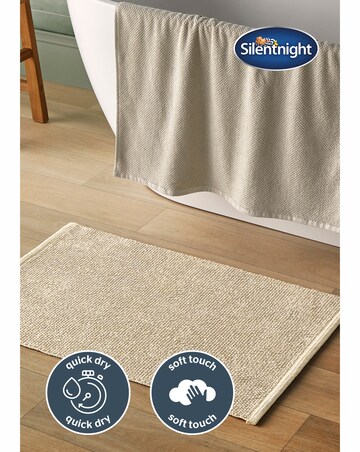 Silentnight Textured Knot Cotton Bath Mat