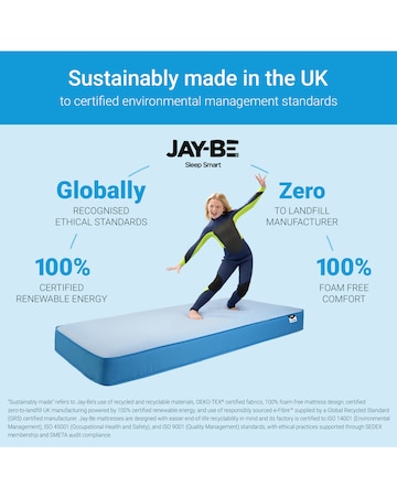 Jay-Be Kids Waterproof Anti-Microbial Sprung Mattress - European Single
