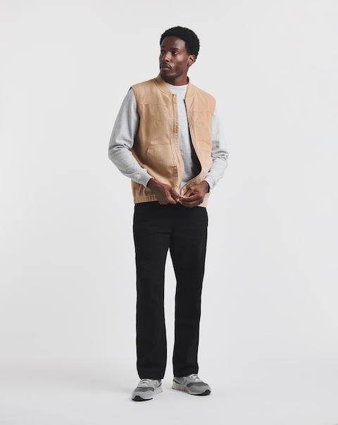Union Black Loose Fit Stretch Gabardine Jeans