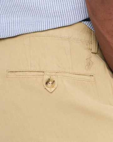 Polo Ralph Lauren Straight Fit Linen Blend Trouser - Beige