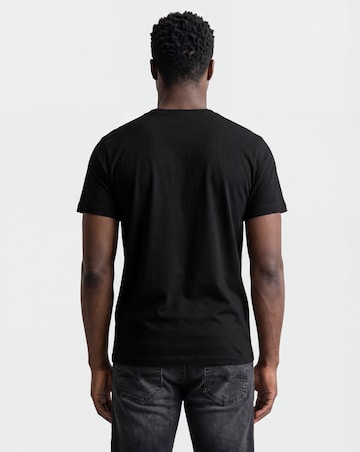 Pure Cotton Grandad T-Shirt- Black