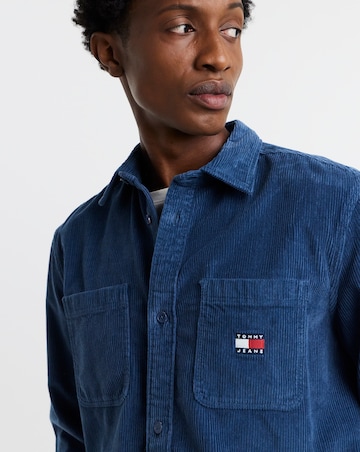 Tommy Jeans Relax Fit Corduroy Shirt - Navy