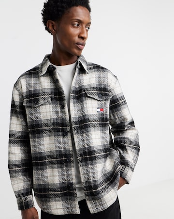 Tommy Jeans Check Overshirt - Black