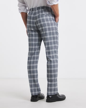 Light Grey Check Regular Fit Suit Trouser