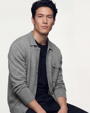 Wool Mix Button Through Knitted Shirt