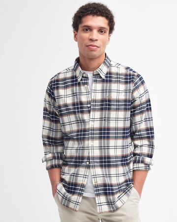 Barbour Portdown Long Sleeve Tailored Checked Shirt - Ecru