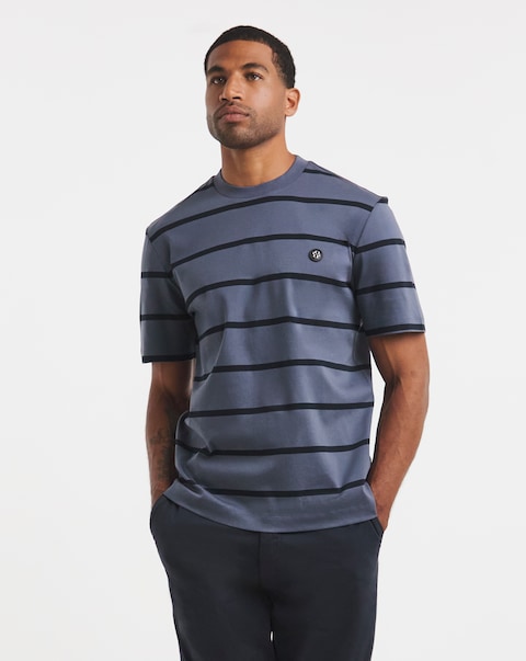 BOSS Short Sleeve BB Stripe T-Shirt - Blue