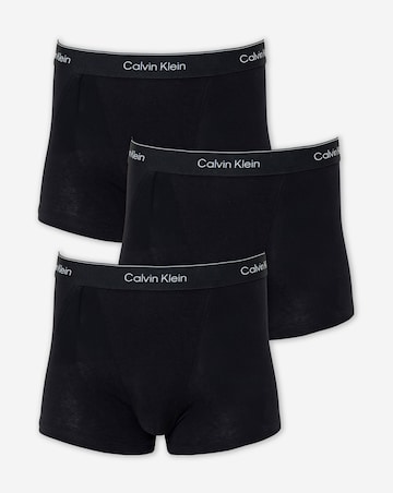 Calvin Klein 3 Pack Relaxed Fit Trunk - Black