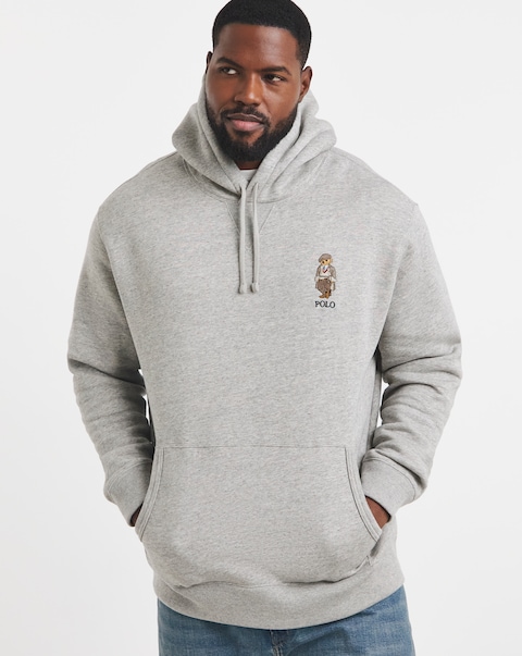 Polo Rlaph Lauren Brushed Bear Hoodie - Grey Marl