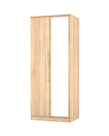 Osprey Ready Assembled 2 Door Mirrored Wardrobe - Kids