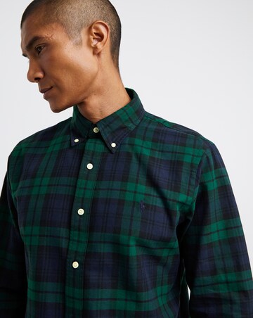 Polo Ralph Lauren Long Sleeve Check Oxford Shirt - Navy/Green