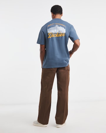 Dickies Short Sleeve Wellsville Back Graphic T-Shirt - Retro Inidgo