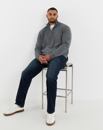 Polo Ralph Lauren Estate Rib 1/4 Zip Pullover - Grey Heather