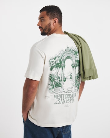 Jack & Jones Sketch Back Graphic T-Shirt - Off White