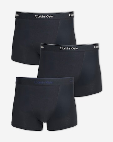 Calvin Klein 3 Pack Relaxed Fit Trunk - Black