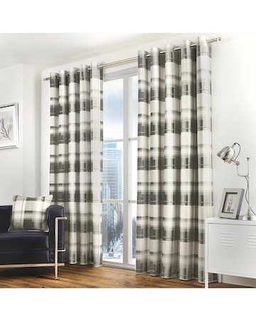 Balmoral Check Eyelet Curtains