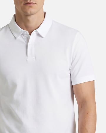 Pure Cotton Jersey Polo Long Length- White