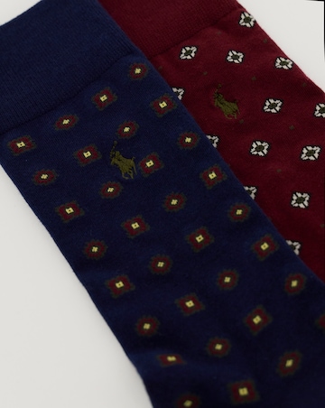 Polo Ralph Lauren 2 Pack Spot Socks - Navy/White