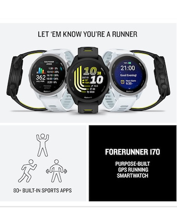 Garmin Forerunner 170 Music Smart Watch - Whitestone/Cloud Blue
