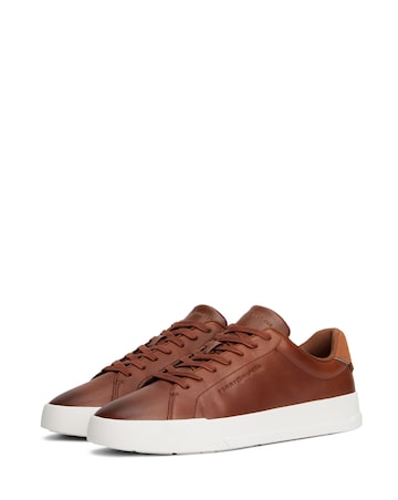 Tommy Hilfiger Court Leather Trainers - Cognac