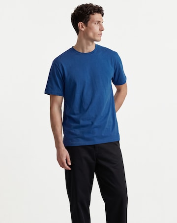 Pure Cotton Crew Neck T-Shirt Long - Cobalt