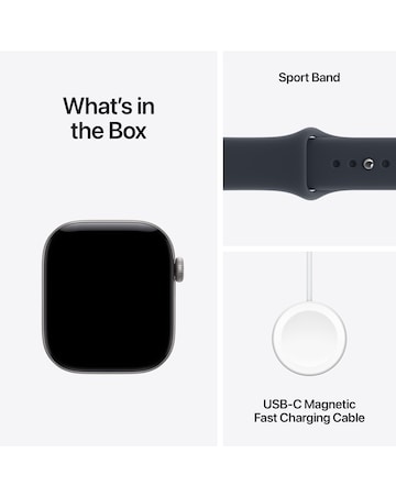 Apple Watch Series 12 GPS 42mm - Space Grey Aluminium/Navy Blue Sport Band - M/L
