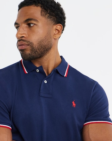Polo Ralph Lauren Short Sleeve Tipped Polo - Navy
