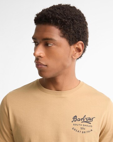 Barbour Short Sleeve Script Graphic T-Shirt - Stone