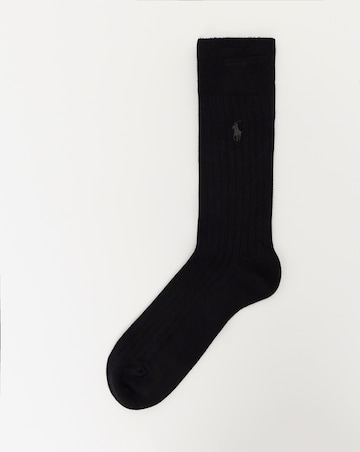 Polo Ralph Lauren 3 Pack Soft Touch Ribbed Socks - Black