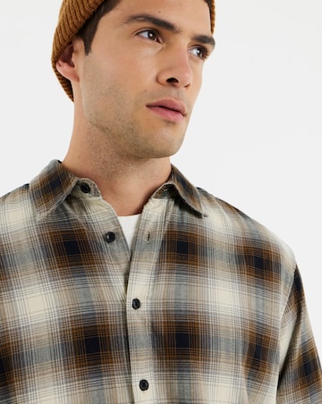 Only & Sons Kosta Long Sleeve Check Regular Fit Shirt - Natural Check