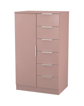 Humber Ready Assembled 1 Door 5 Drawer Kids Wardrobe - Kids