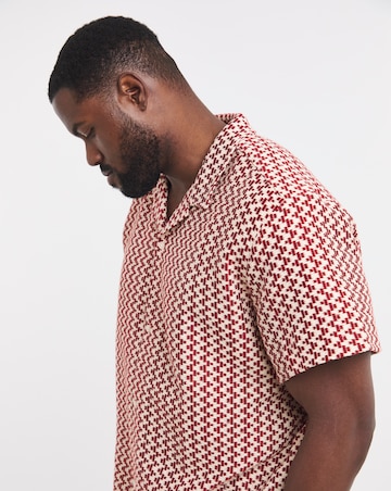 Jack & Jones Montauk Crochet Shirt - Red