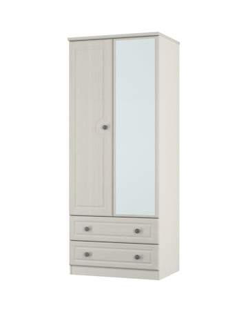 Peregrine Ready Assembled 2 Door 2 Drawer Mirrored Wardrobe - Kids