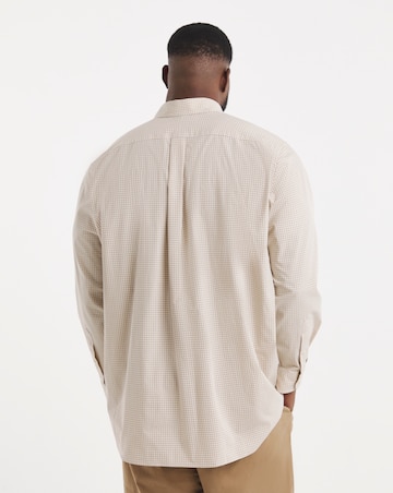 Polo Ralph Lauren Long Sleeve Gingham Poplin Shirt - Beige/White