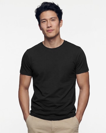 Pure Cotton Crew Neck T-Shirt- Black