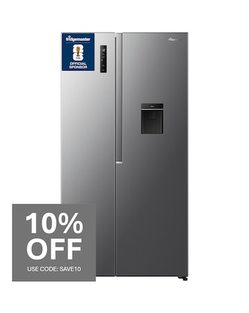 Fridgemaster MS91558DES NonPlumbed Total No Frost American Fridge Freezer Silver