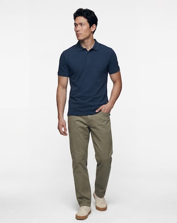 Pure Cotton Pique Polo- Navy